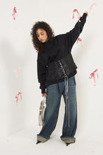 Load image into Gallery viewer, Reworked Bound Corset Hoodie