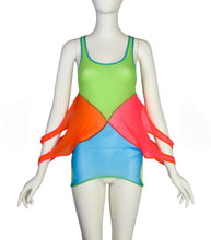 Load image into Gallery viewer, Jean Paul Gaultier Vintage Neon Four-Way Mesh Tank Top