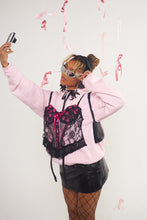 Load image into Gallery viewer, Bound Reworked Corset Hoodie (L)