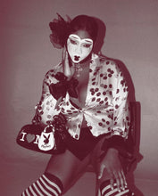 Load image into Gallery viewer, ESCADA DICE PRINT SILK BLOUSE (S/M)