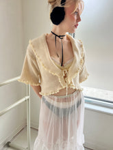 Load image into Gallery viewer, Vintage Christian Dior ruffle knit cardigan (O/S)
