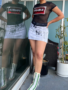 Y2K Tequila/Vodka Mesh Top (S/M)