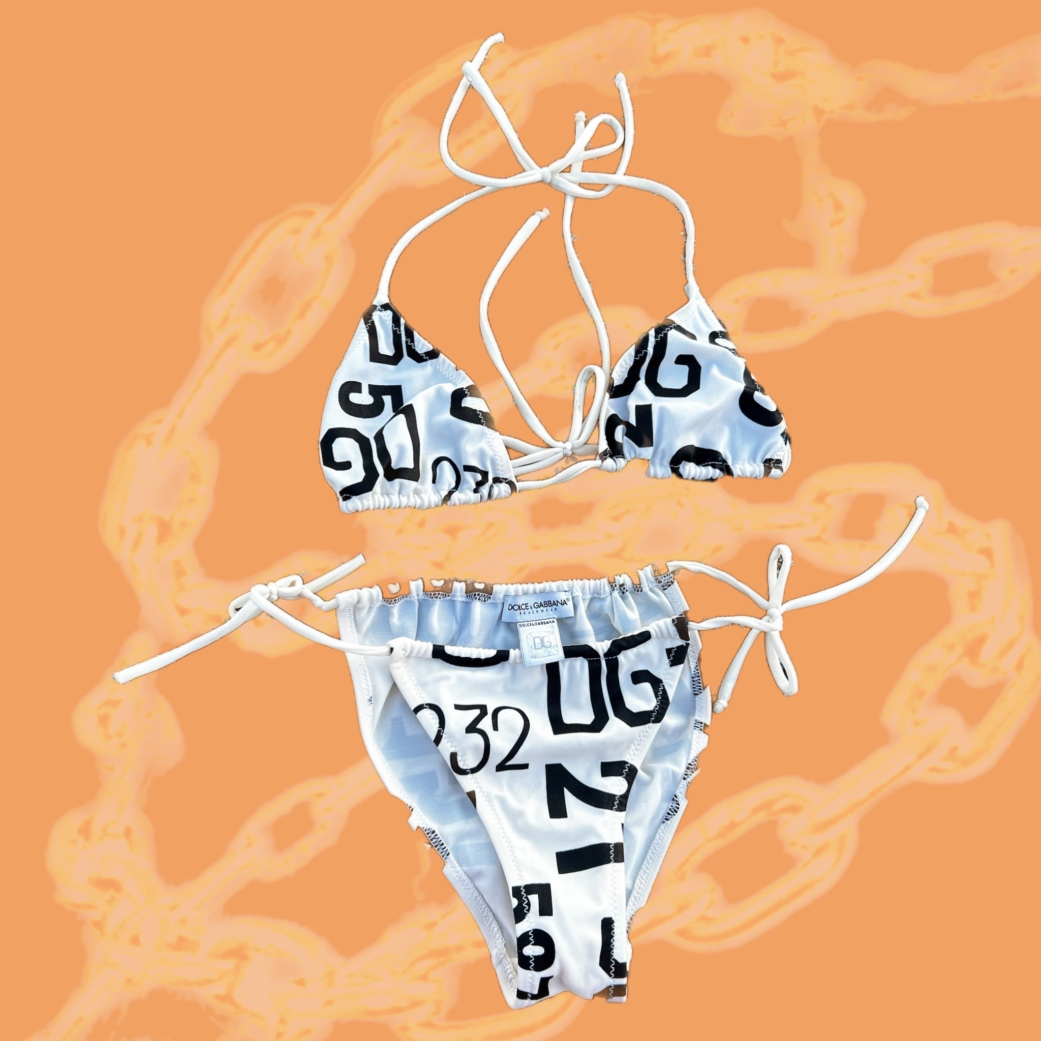 Vintage Dolce & Gabbana Swimsuit (S) – Liquid Silver Vintage