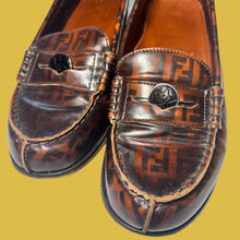 Load image into Gallery viewer, Vtg Fendi Monogram Penny Loafers
