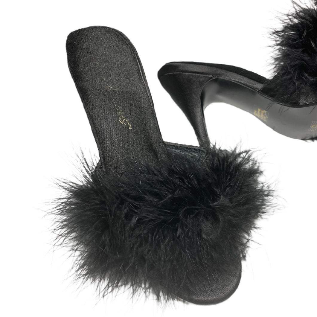 Amor Marabou Fur Trim Slipper